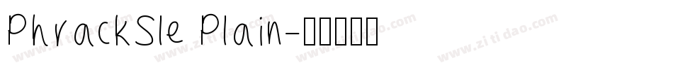 PhrackSle Plain字体转换